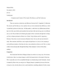 Aeneid, Odyssey, And Confessions: A Comparison