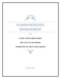 Human Resource Management HUMAN