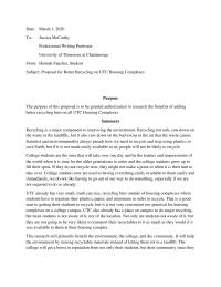 Proposal For Better Recycling On Utc Housing Complexes