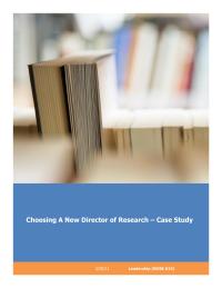 Choosing A New Research Director