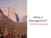 What Is Management