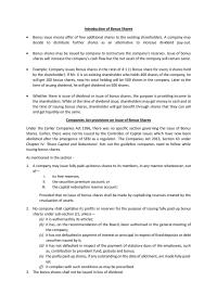 Company Act Bonus Share Issue
