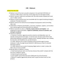 Management CSR  WalmartAll facts