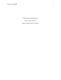 Emphasizing Informal Institutions