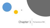 The Importance of MIS