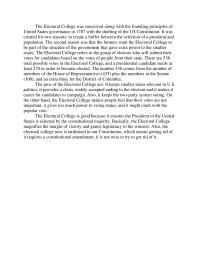 Government Essay The Electoral