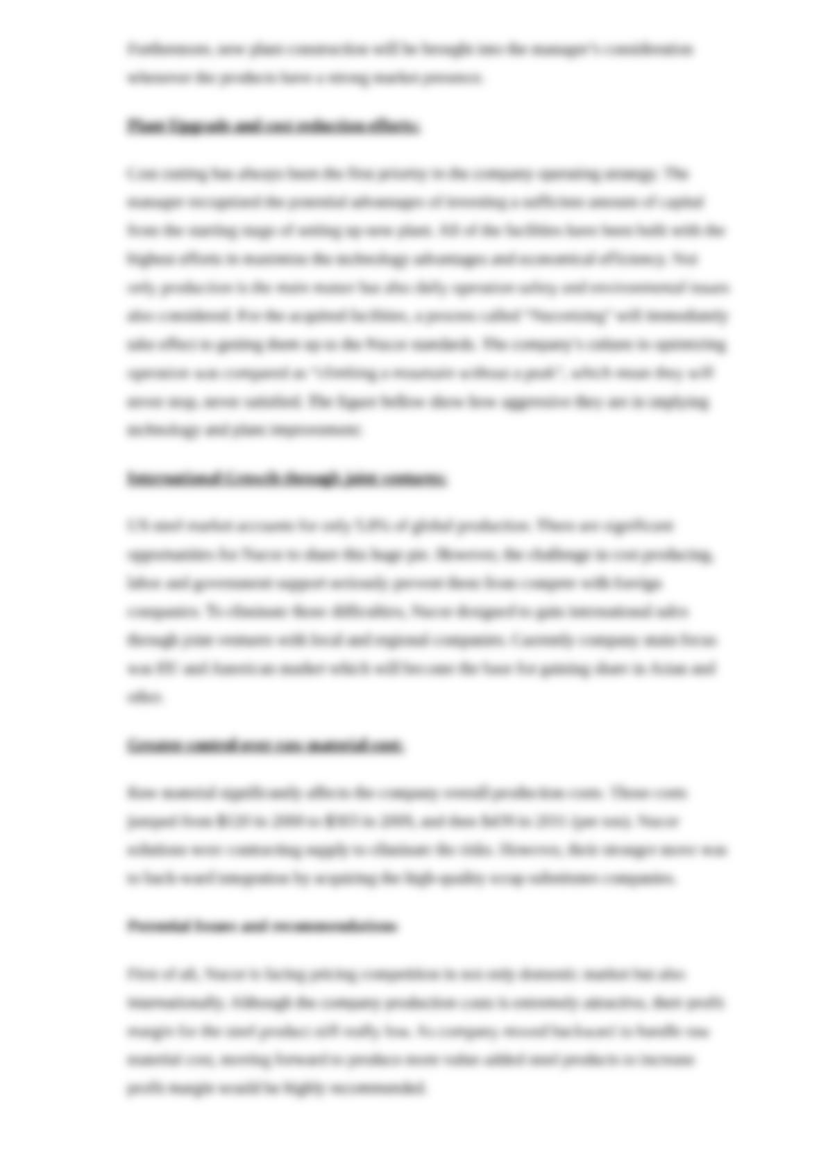 Nucor case analysis essay example image