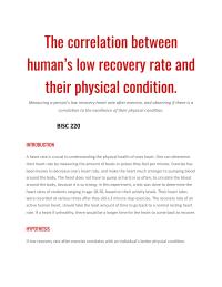 Heart Rate Lab Report