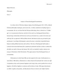 Analysis For Soren Kierkegaard Existentialist