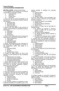 Business law Compre ReviewerLAW