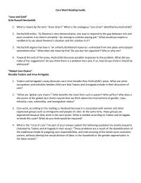 Care Work Reading Guide