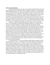 Chapter 1 Reading Response