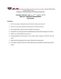 Financial Management Salmabad