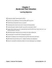 Chap 5 Chapter 7Bonds and Their