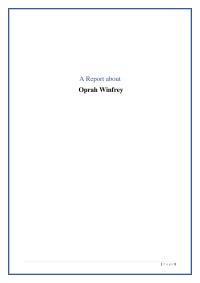 An Essay About Oprah
