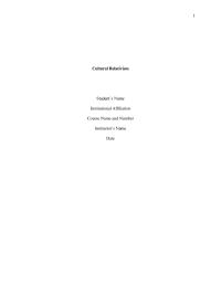 Cultural Relativism