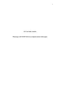 Case Study Analysis