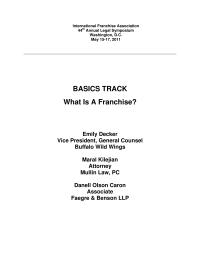 What Is A Franchise?