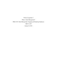 What Is Talent Management