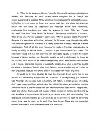 American Dream_response Paper