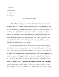 The Grinch ​applied Analysis