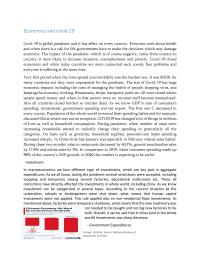 Economics And Covid-19