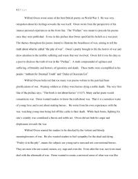 Wilfred Owen Analysis