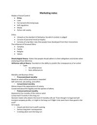 Marketing notes