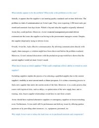 Avion Inc. Case Study