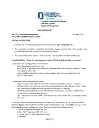 Fin 320 Final Assessment