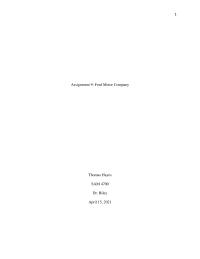 Ford Motor Company 1Assignment 9
