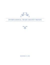 International Trade Recent Trends