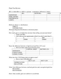 Final Review Income Tax