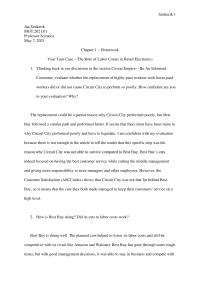 Chapter 1 – Selected Homework Questions