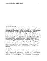 Walmart Case Study Running head
