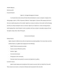 Strategic Management Analysis