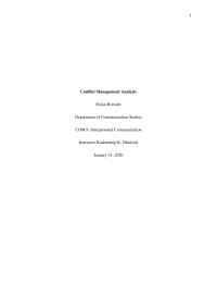 Conflict Paper