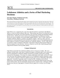 Lululemon Critical Incident