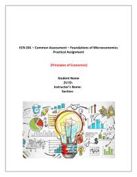 Principles Of Economics ECN 201