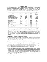 Financial analysis CASE STUDYYou