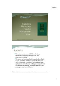 Statistical Methods