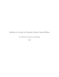 Solution Manual To Lectures On Corporate Finance