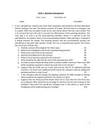 Process Analysis QUIZ 1