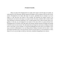 Principle Of Causality