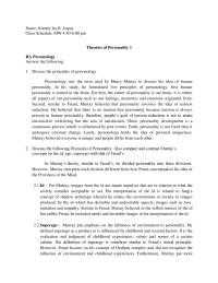 Murray Personology