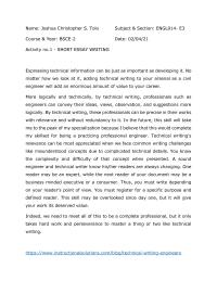 Short Essay Writing