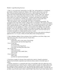 Module 1 Legal Reasoning Exercises