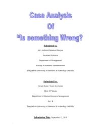Case analysis Submitted toMd