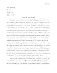 The Devil And Tom Walker Essay