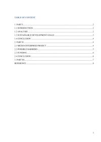 Innovation Management TABLE OF